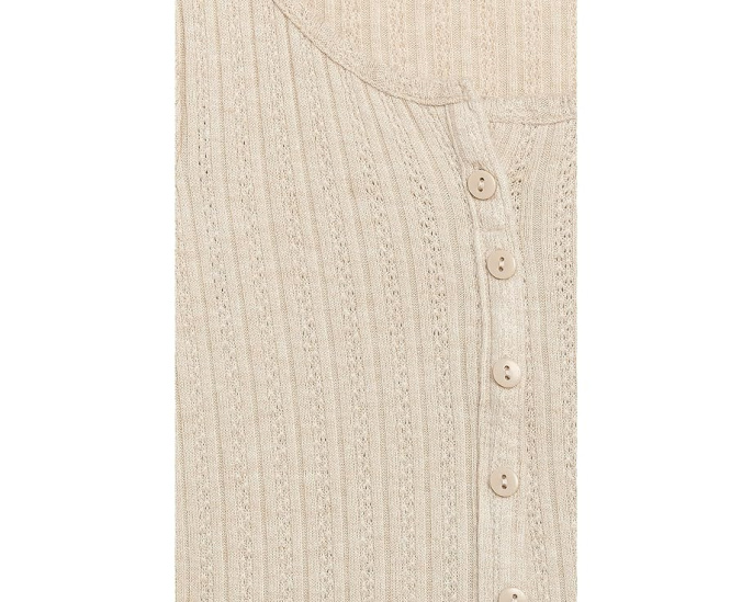 Long Sleeve Button Front Tee (Little Kid/Big Kid)