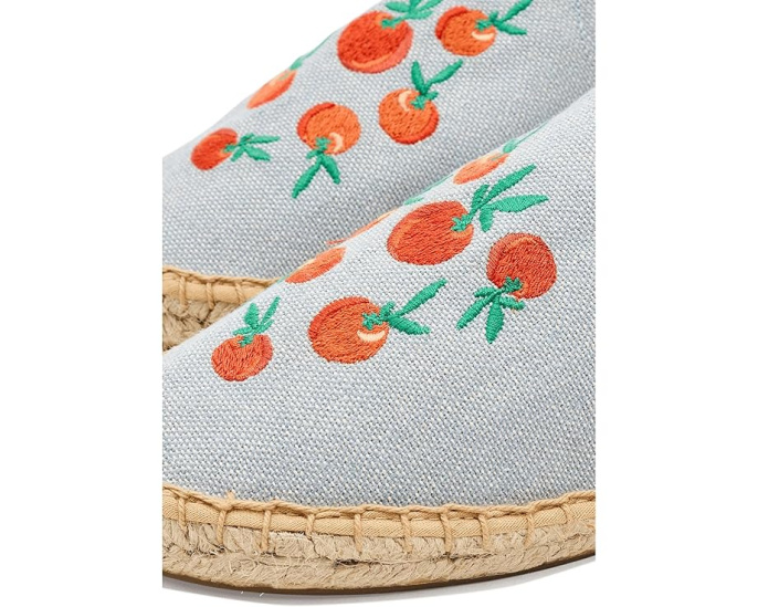 Soludos Oranges Smoking Mule Espadrille с апельсиновым принтом