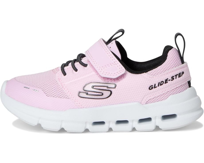 Кроссовки SKECHERS KIDS Glide-Step Flow с эластичными шнурками и сетчатым верхом