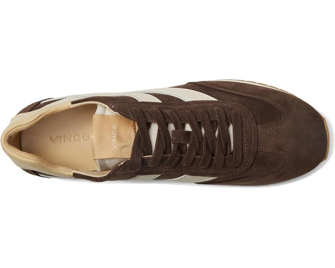 Кроссовки Vince Oasis Runner из замши с волнообразным рисунком подошвы