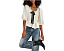 Блузка Free People Pamela Bow Top с бантом и пышными рукавами