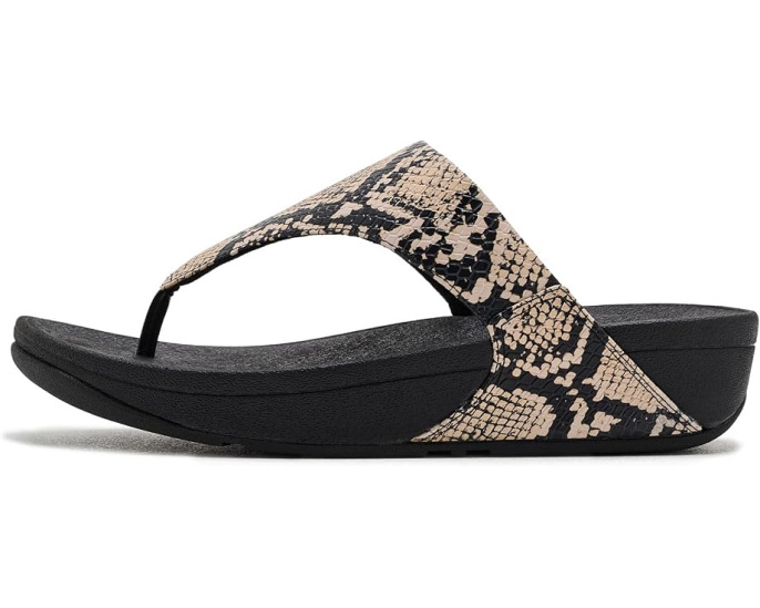 Сандалии с перемычкой Lulu Snake с змеиным принтом FitFlop