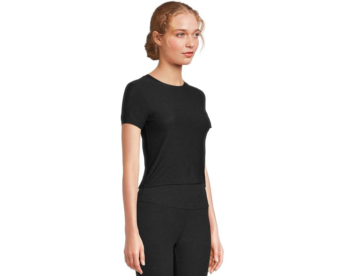 Beyond Yoga футболка Featherweight Cropped с ребристой отделкой