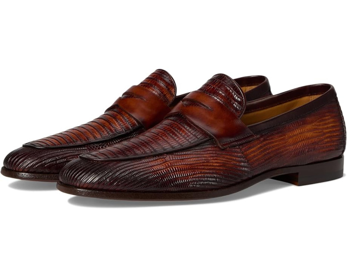 Лоферы Magnanni Vicente из состаренной кожи с ремешком