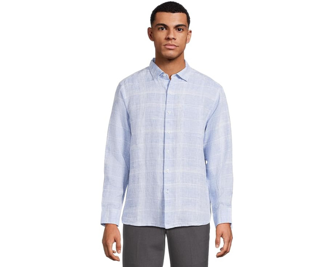 Рубашка Tommy Bahama Paradisio Plaid из льна с длинным рукавом