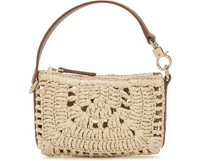 Madewell мини-сумка Straw Mini Pouch из соломки на плечо