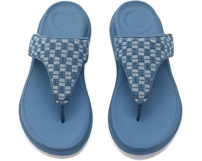 FitFlop Сандалии F-Mode Go Adj. в клетку и деним
