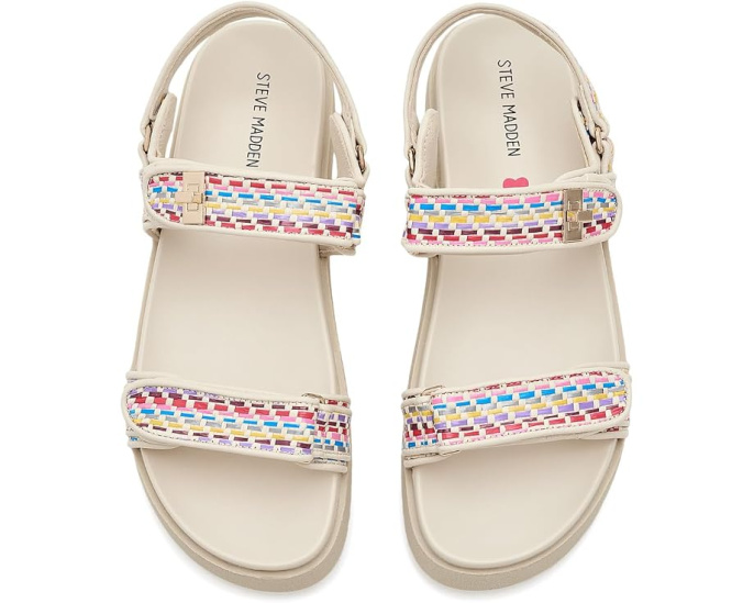Детские сандалии Steve Madden Mona с регулируемыми ремешками и плоской подошвой