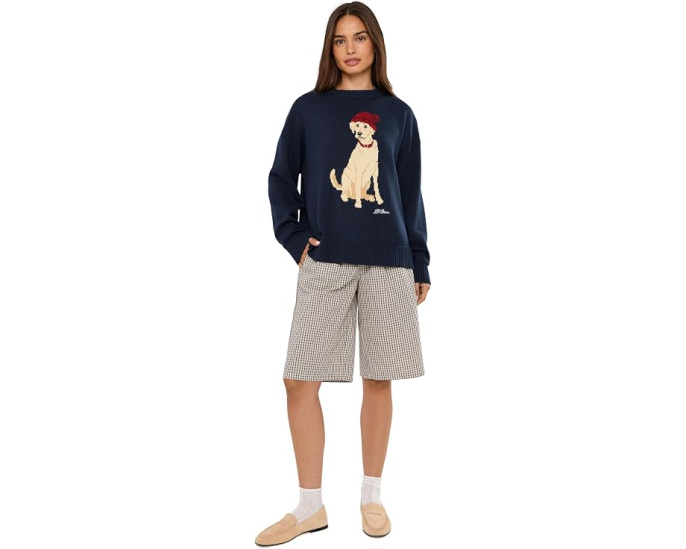 Свитер L.L.Bean Double L Crew Neck Novelty с рисунком