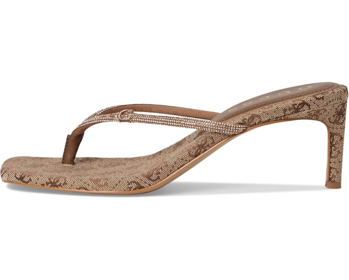 Босоножки GUESS Mayan на тонком каблуке с ремешком стразами