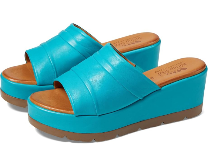 Сандалии Allerton Spring Step на платформе с клиновидным каблуком и кожаным верхом