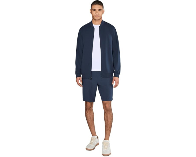 Бомбер TravisMathew Stretchknit Bomber с застежкой-молнией и косыми карманами