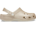 Кроксы Classic Clog с блестками и регулируемым ремешком