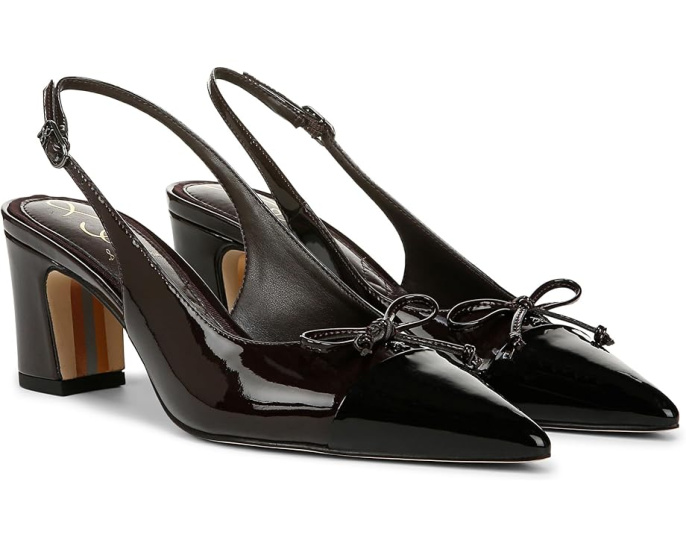 Туфли Willette Sam Edelman на устойчивом каблуке с острым носком и бантом