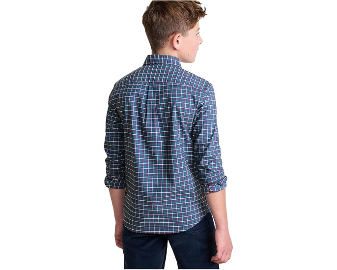 Детская рубашка Vineyard Vines Wauwinet Performance Cotton лунно-серебристая