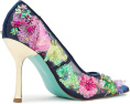 Блестящие туфли Blue by Betsey Johnson Netta с цветочным декором и острым носом