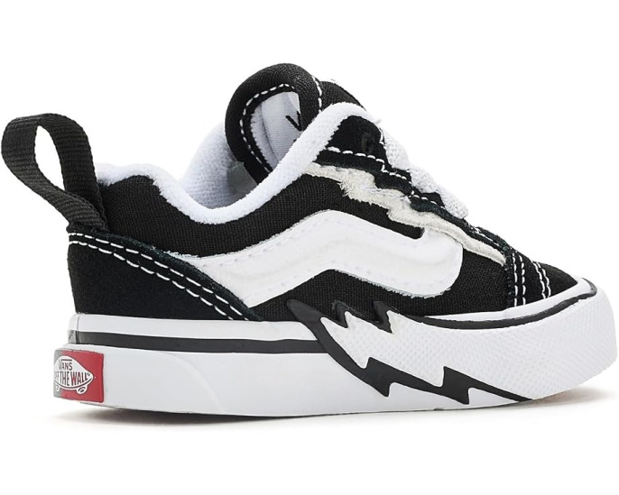Детские кеды Vans Knu Skool Elastic Lace Bolt черные
