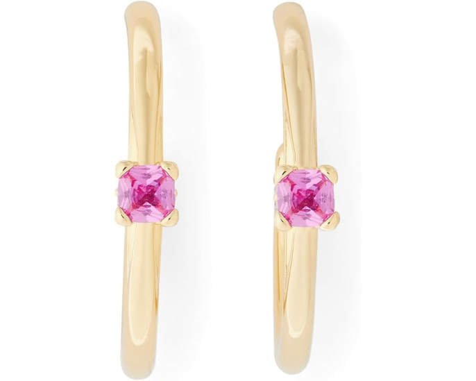 Серьги-кольца Kate Spade New York Bold Small Hoops с цирконием и жемчугом