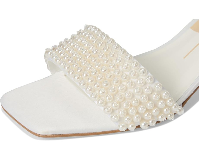 Dolce Vita Rexa Pearl босоножки из атласа с жемчужным декором