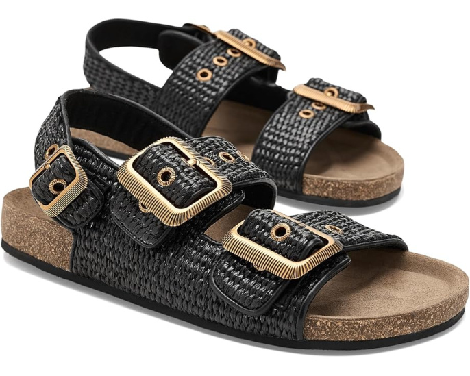 Босоножки Staffa AllSaints из рафии с западными пряжками