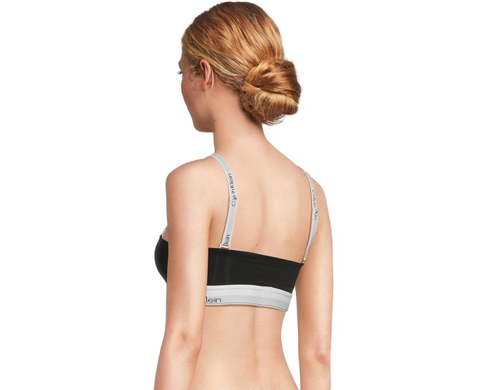 Бюстгальтер-бандо Calvin Klein Underwear Icon из хлопка и модала с легким уплотнением