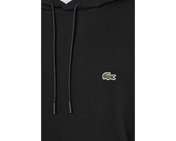 Худи Lacoste из флиса с капюшоном и карманом кенгуру из органического хлопка