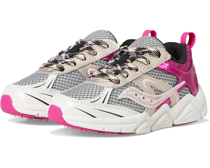 Детские кроссовки Saucony Kids Flash XT с сетчатым верхом и кожаной подметкой