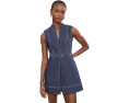 Комбинезон с faux denim и поясом Adrianna Papell