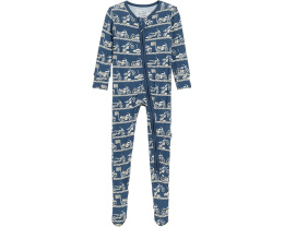 Комбинезон Kickee Pants Print Footie с двухсторонней молнией для младенцев