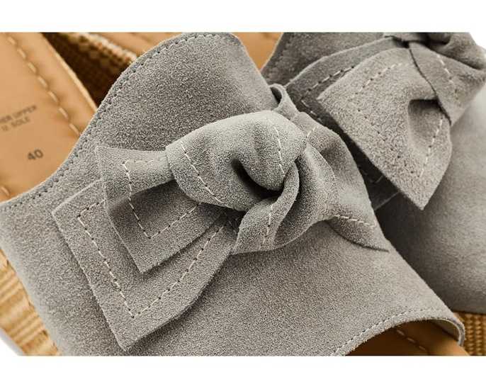 Босоножки-лодочки Spring Step Ellyn-Woven с крупным бантом и плетеным клином