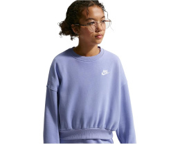 Свитшот Nike Kids Sportswear Club Fleece Boxy Crew Neck с вышитым логотипом