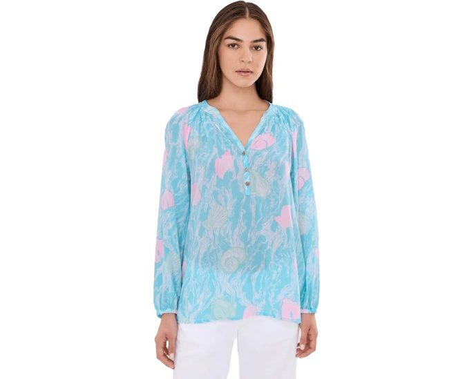 Блуза Elsa Top из шелка Lilly Pulitzer