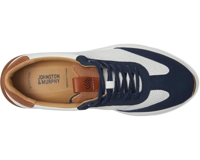 Johnston & Murphy Kinnon T-Toe из замши и перфорированной кожи