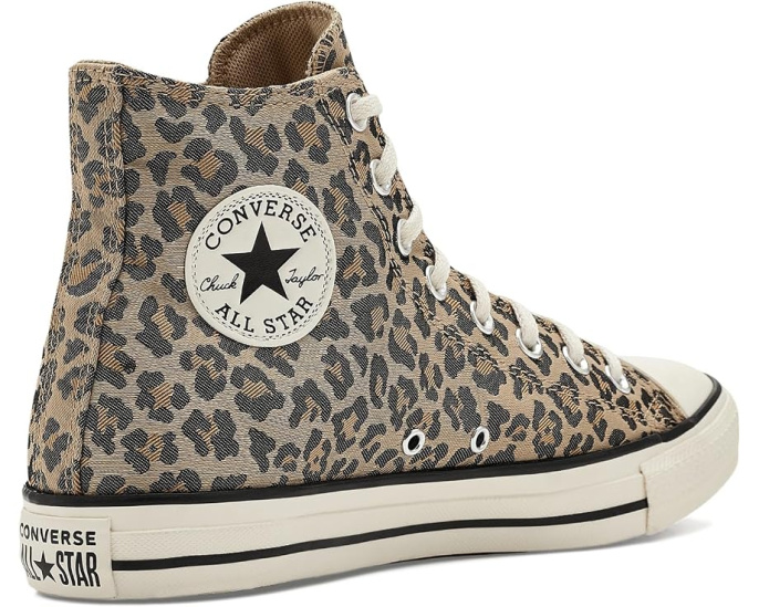 Кеды Converse Chuck Taylor All Star Leopard Jacquard с леопардовым принтом