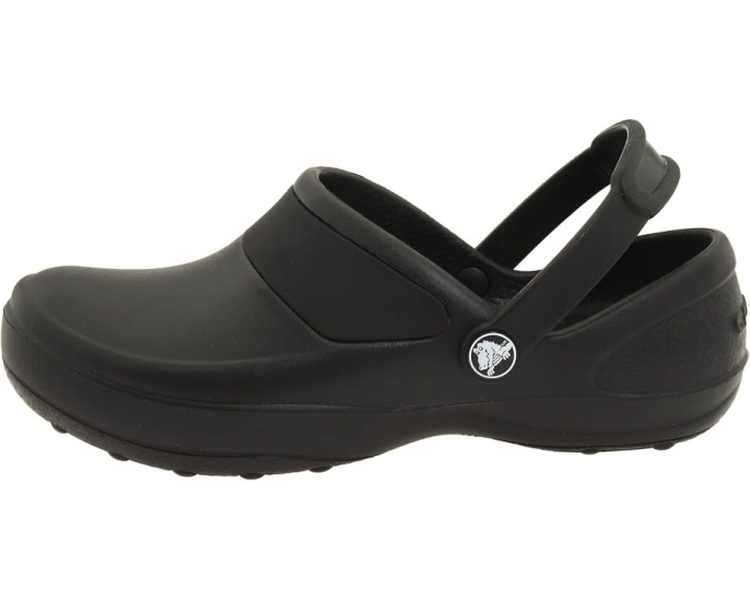Клоги Crocs Mercy Work с цельной резиной черные