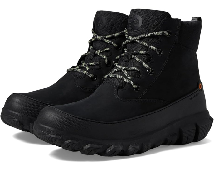 Ботинки Bogs Cedar Mid Lace на шнуровке с кожаным верхом и рейтингом комфорта до -25°C