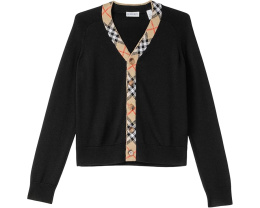 Детский шерстяной свитер Lavenham от Burberry Kids с V-образным вырезом