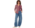Free People рубашка Benny Slim в клетку