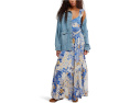 Платье макси Sasha Free People с вырезом лодочкой и сборками