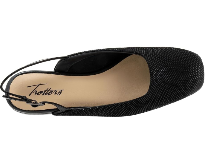 Туфли Trotters Holly с квадратным носком черные с горошком