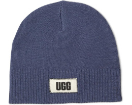 Легкая шапка-бини UGG из черного трикотажа с логотипом