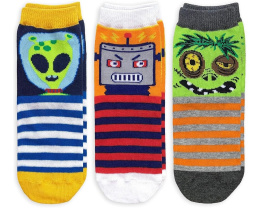 Носки Jefferies Socks Робот Инопланетянин Зомби, набор из 3 пар
