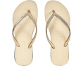 Блестящие шлепанцы Havaianas Slim Sparkle с блестками на подошве и ремешках