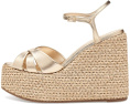Босоножки-клинья Schutz Keefa Metallic с текстурированной рафией