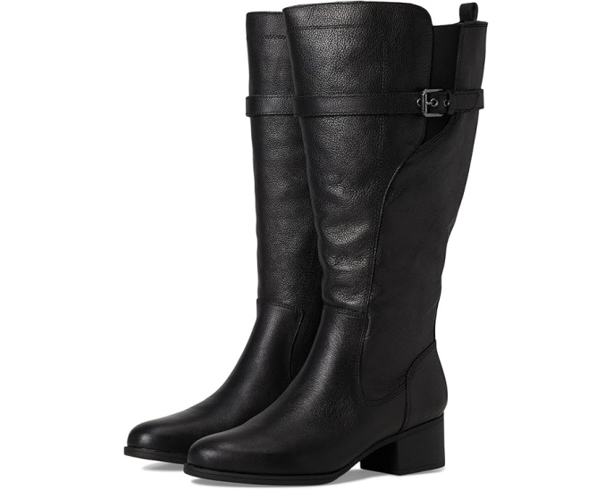 Высокие сапоги Naturalizer Kenna Extra Wide Calf до колена с ремнем и пряжкой