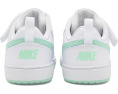 Кроссовки Nike Court Borough Low Fade для малышей White и Arctic Green