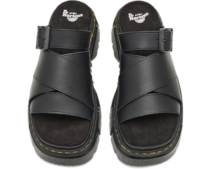 Сланцы Dr. Martens Mattison с круглым носком и пряжкой на платформе