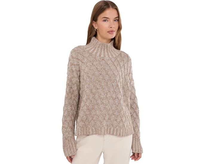 Petite Peruvian Organic Cotton Cord Crew Neck Sweater