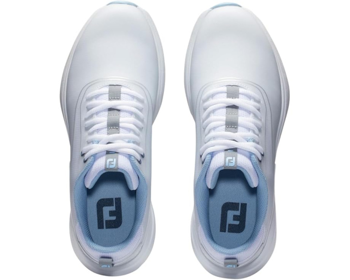 Гольф туфли FootJoy FJ Perfoma в бело-голубом цвете