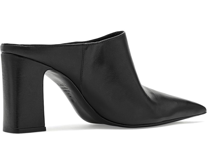 Босоножки Schutz Eleanor Mule на каблуке из кожи черные